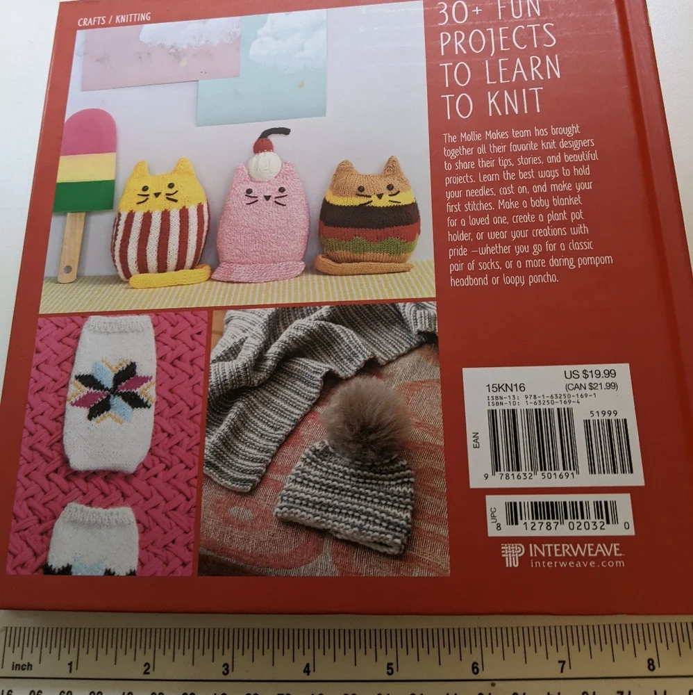 2 Hand Knitting Books - Mollie Makes Knitting & Quick Knits Cool Projects